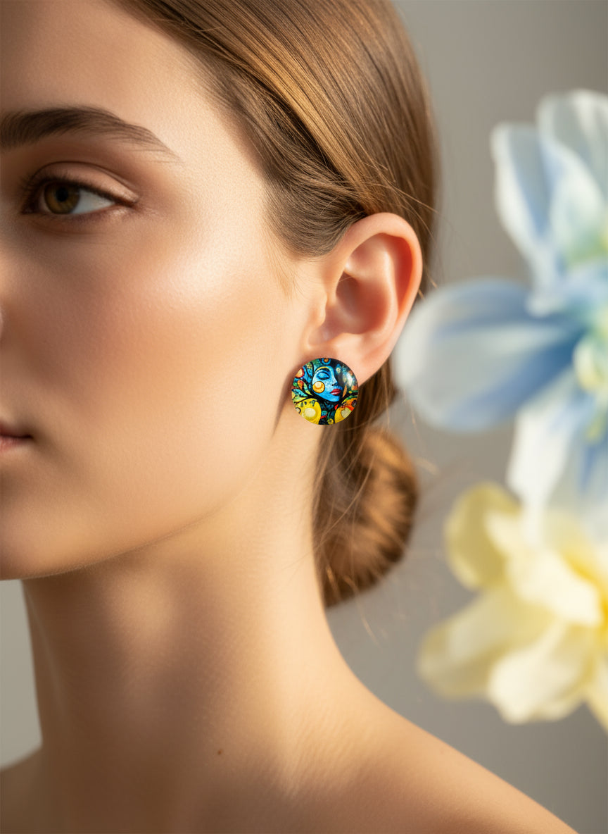 Cabochon Mystical Witchy Earring