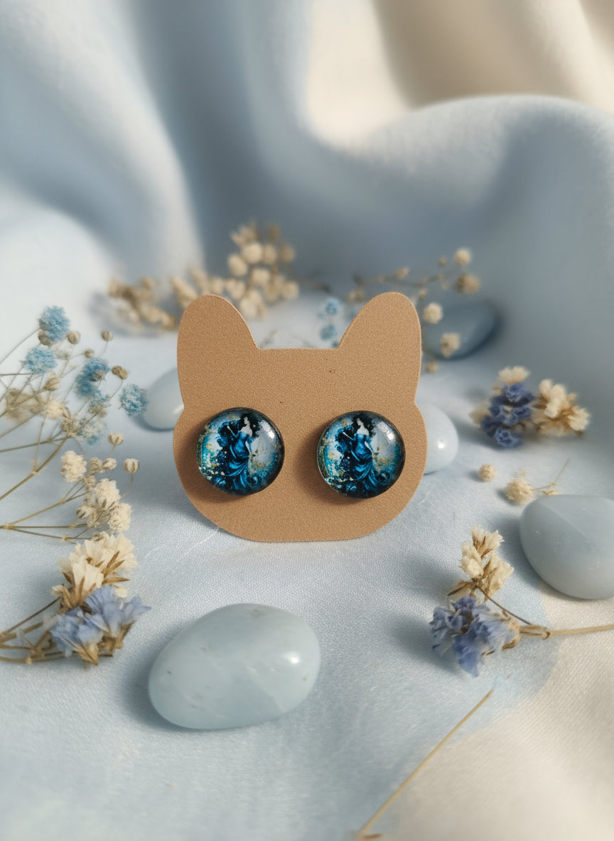 Cabochon Mystical Witchy Earring