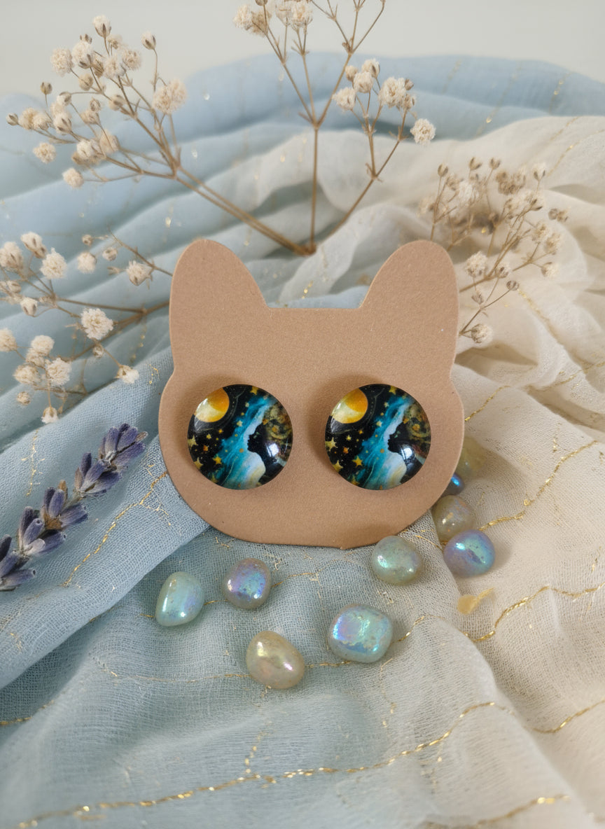 Cabochon Mystical Witchy Earring