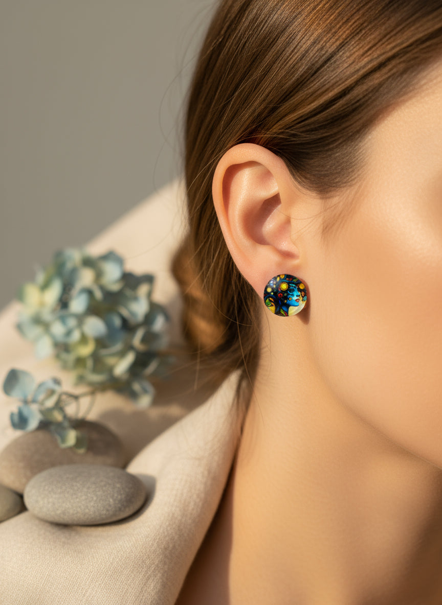 Cabochon Mystical Witchy Earring