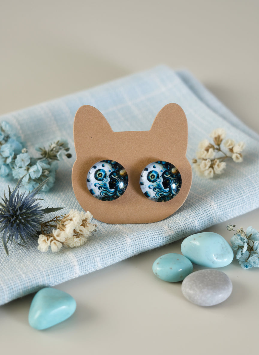 Cabochon Mystical Witchy Earring