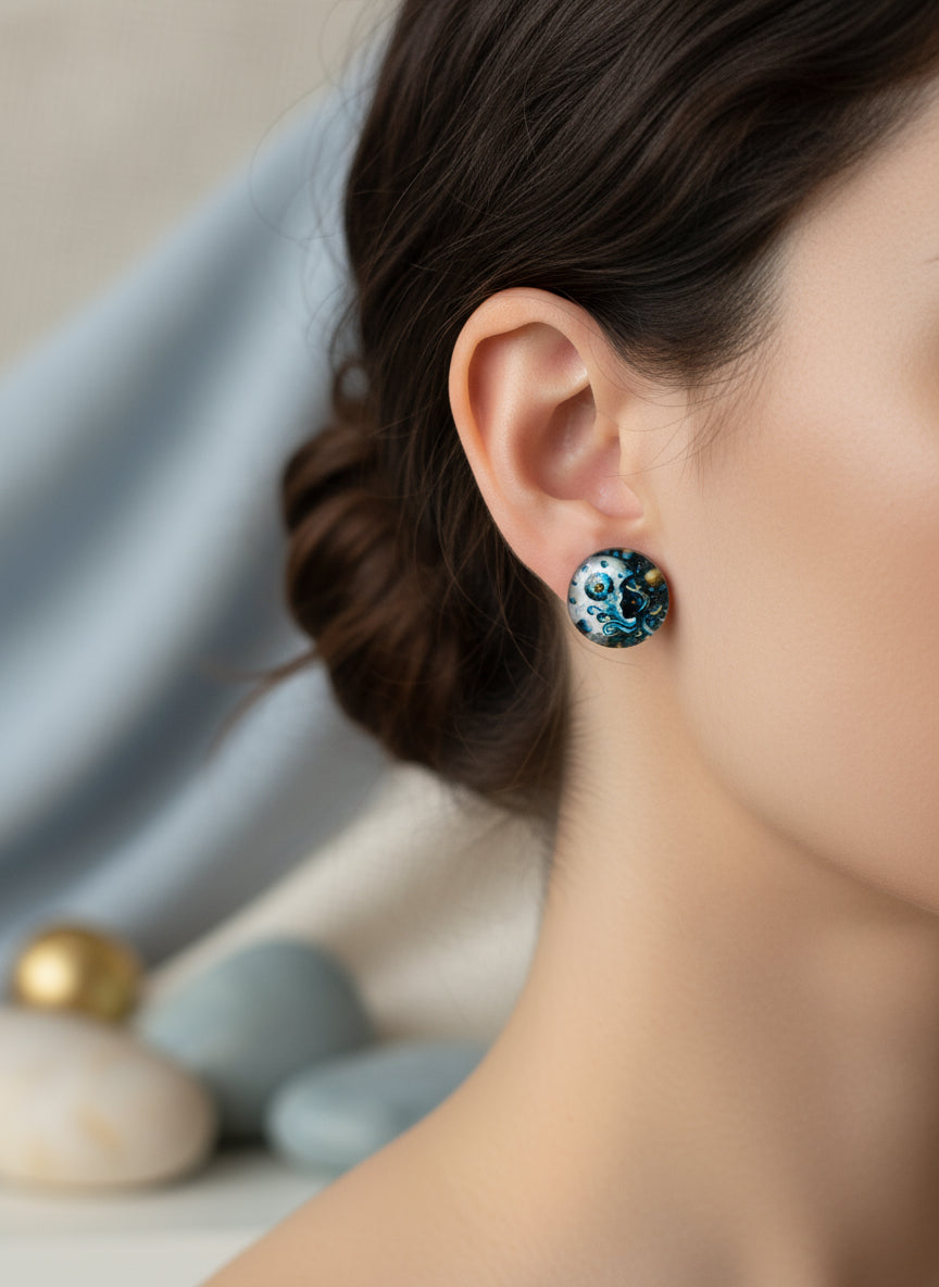 Cabochon Mystical Witchy Earring