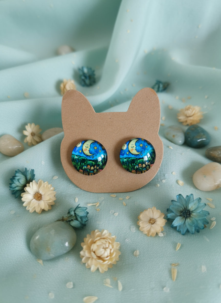 Cabochon Mystical Witchy Earring