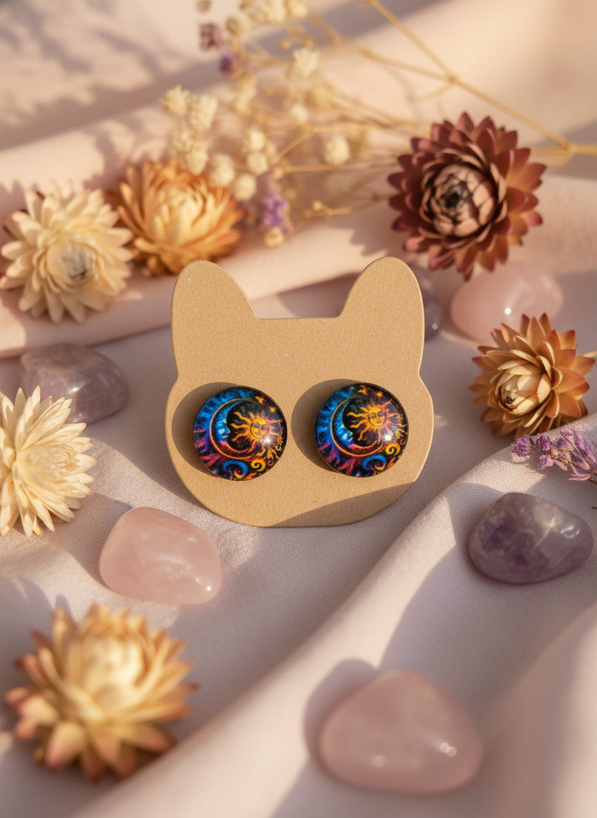 Cabochon Mystical Witchy Earring