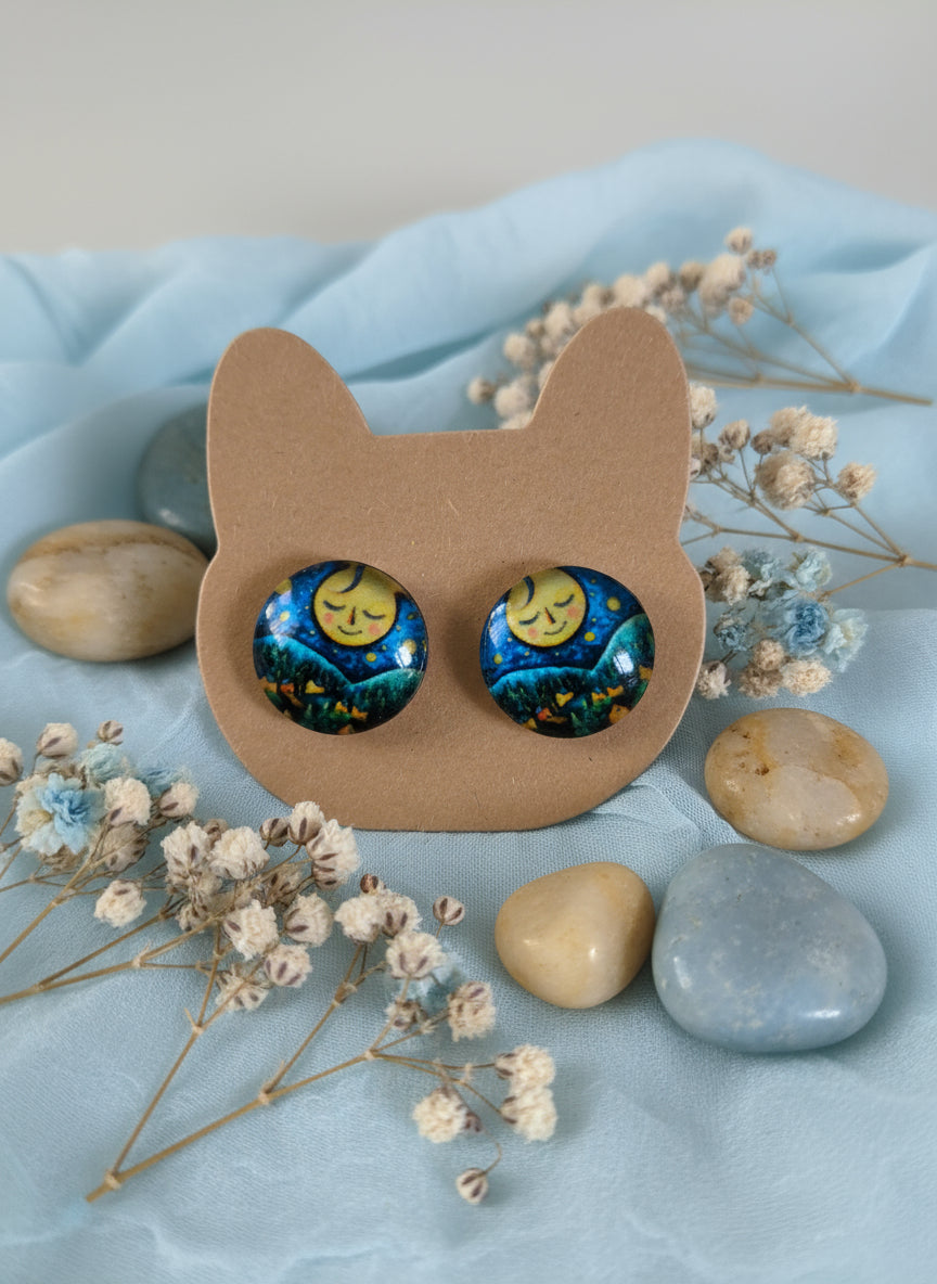 Cabochon Mystical Witchy Earring