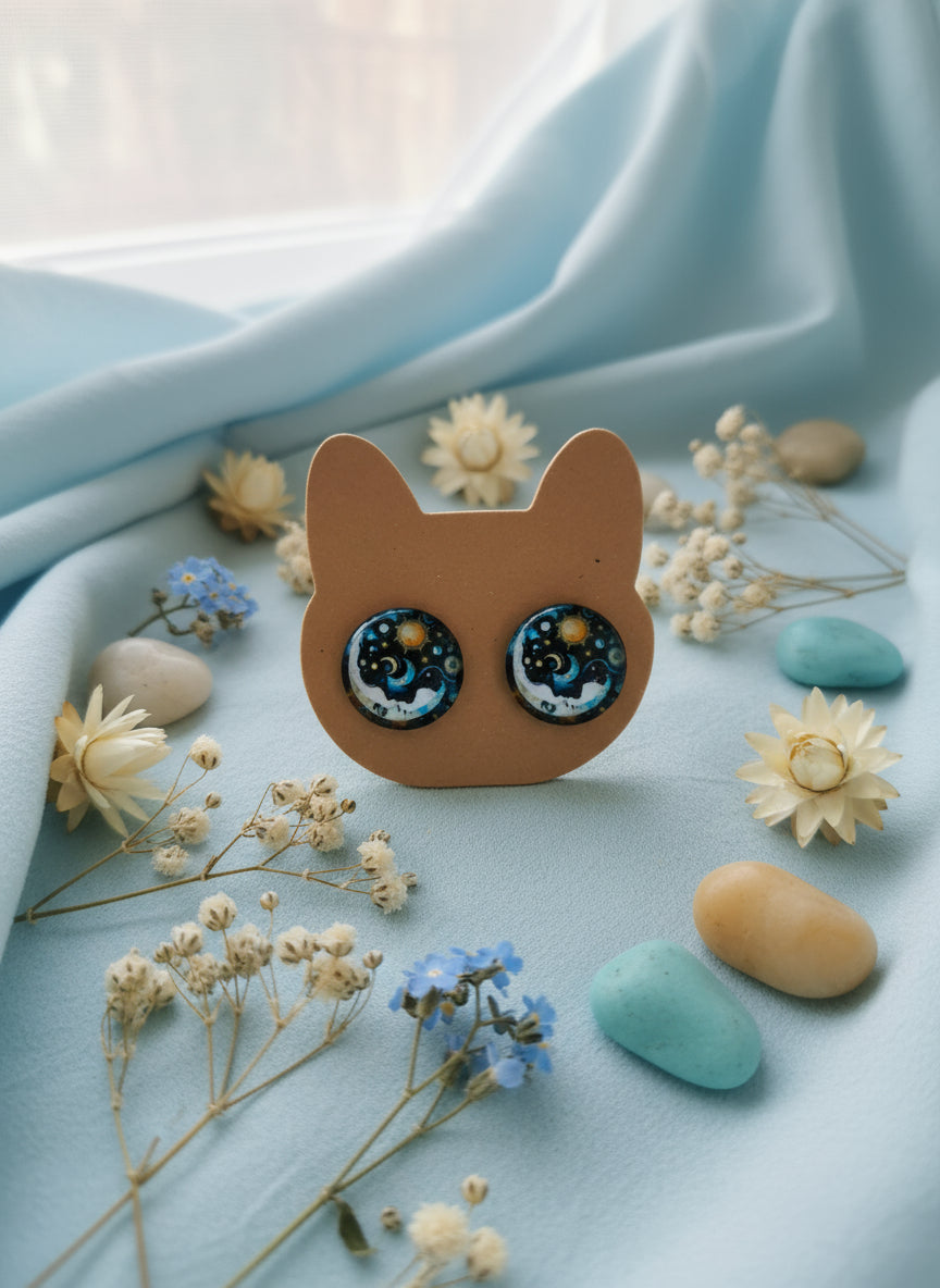 Cabochon Mystical Witchy Earring