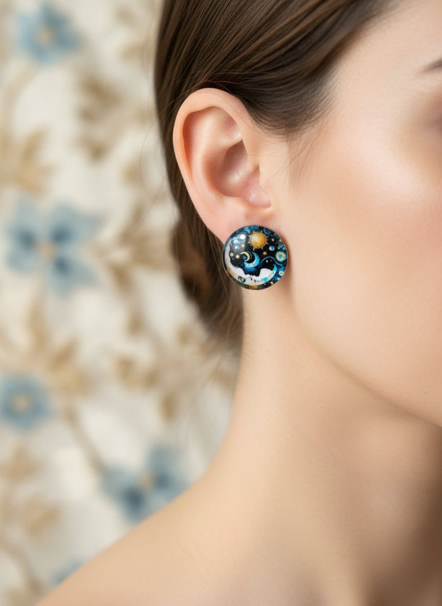 Cabochon Mystical Witchy Earring