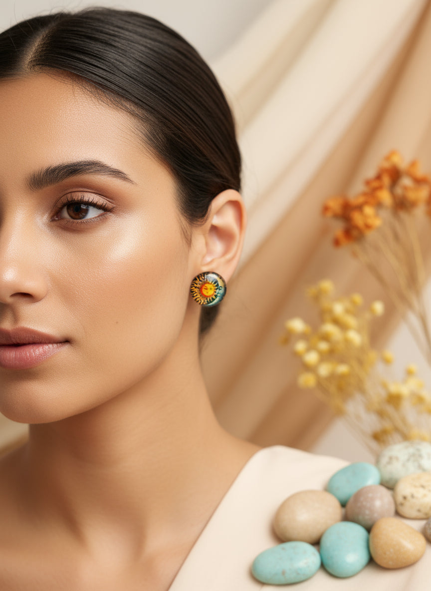 Cabochon Mystical Witchy Earring