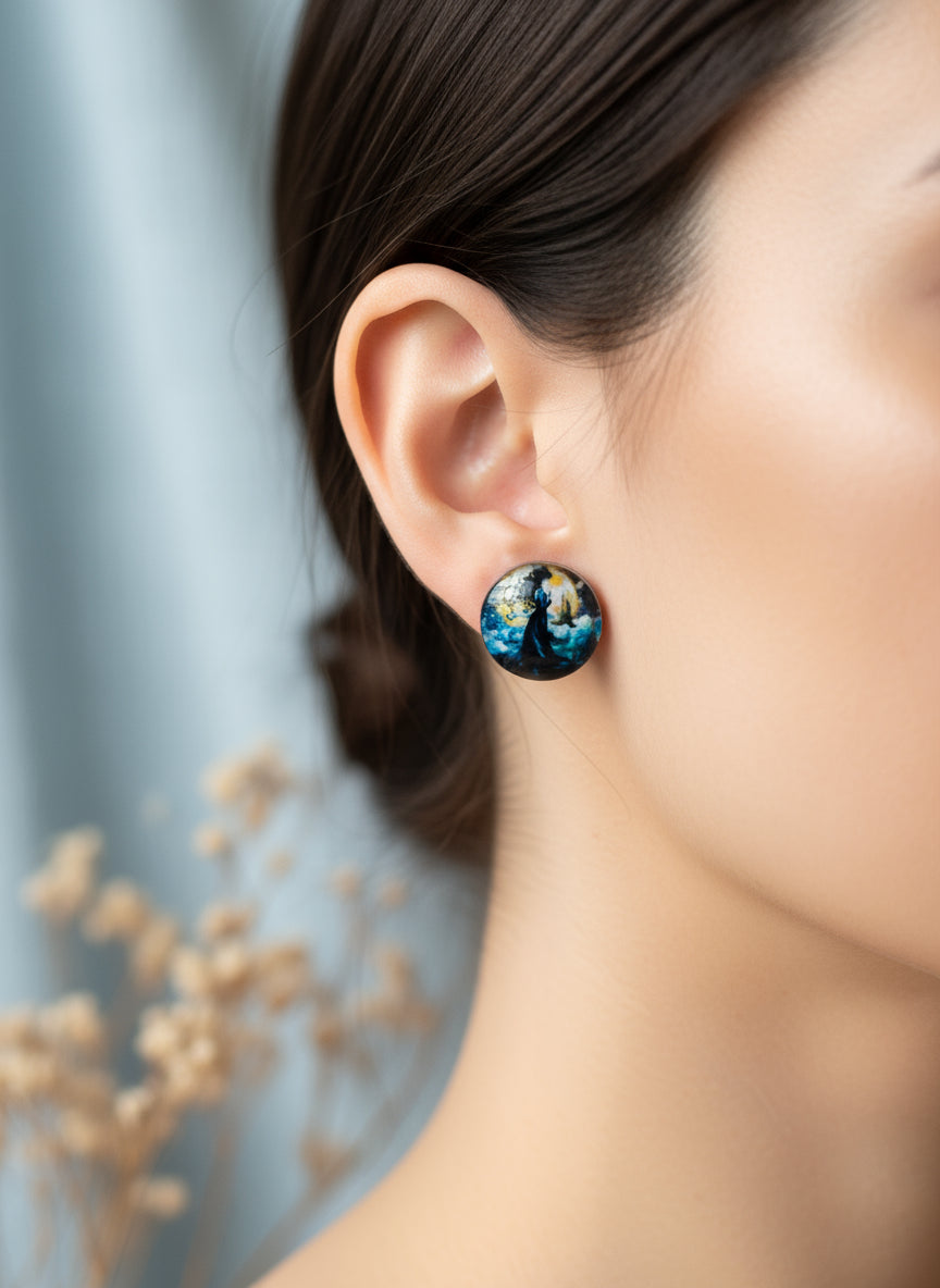 Cabochon Mystical Witchy Earring