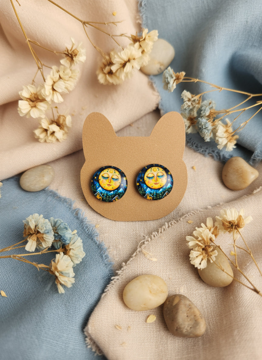 Cabochon Mystical Witchy Earring