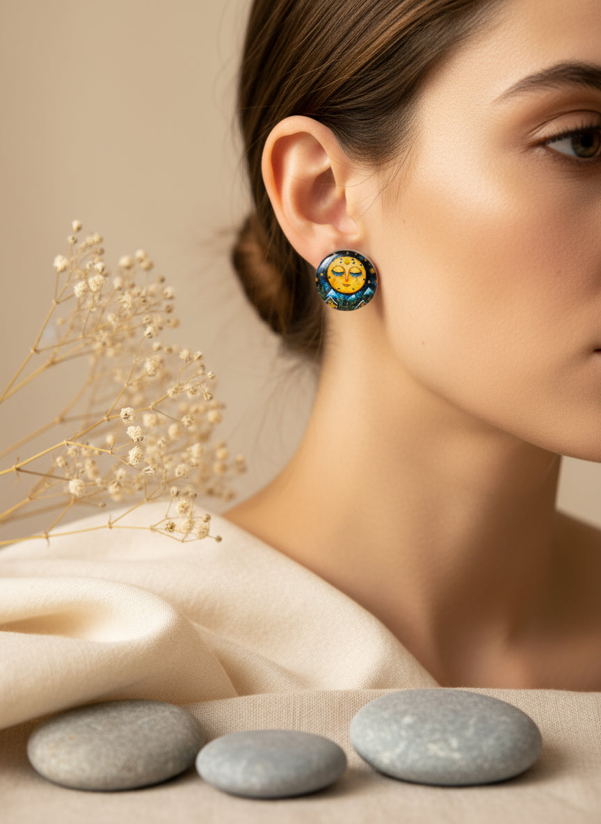 Cabochon Mystical Witchy Earring