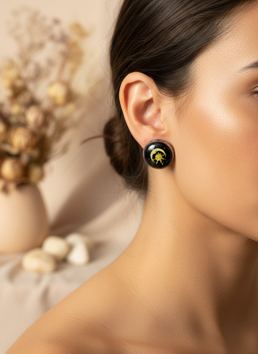 Cabochon Mystical Witchy Earring