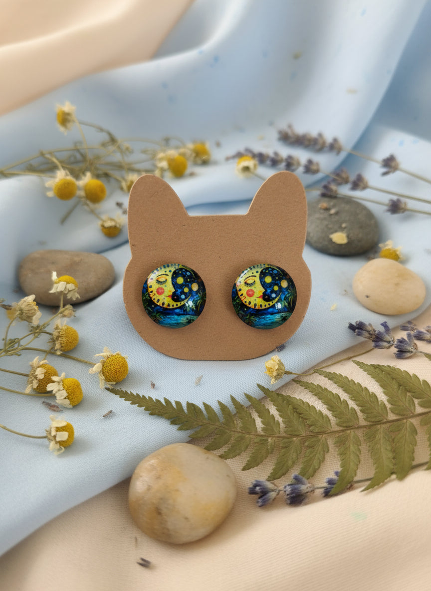 Cabochon Mystical Witchy Earring