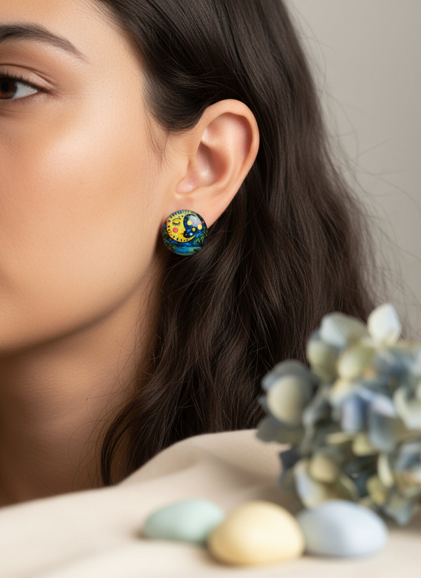 Cabochon Mystical Witchy Earring