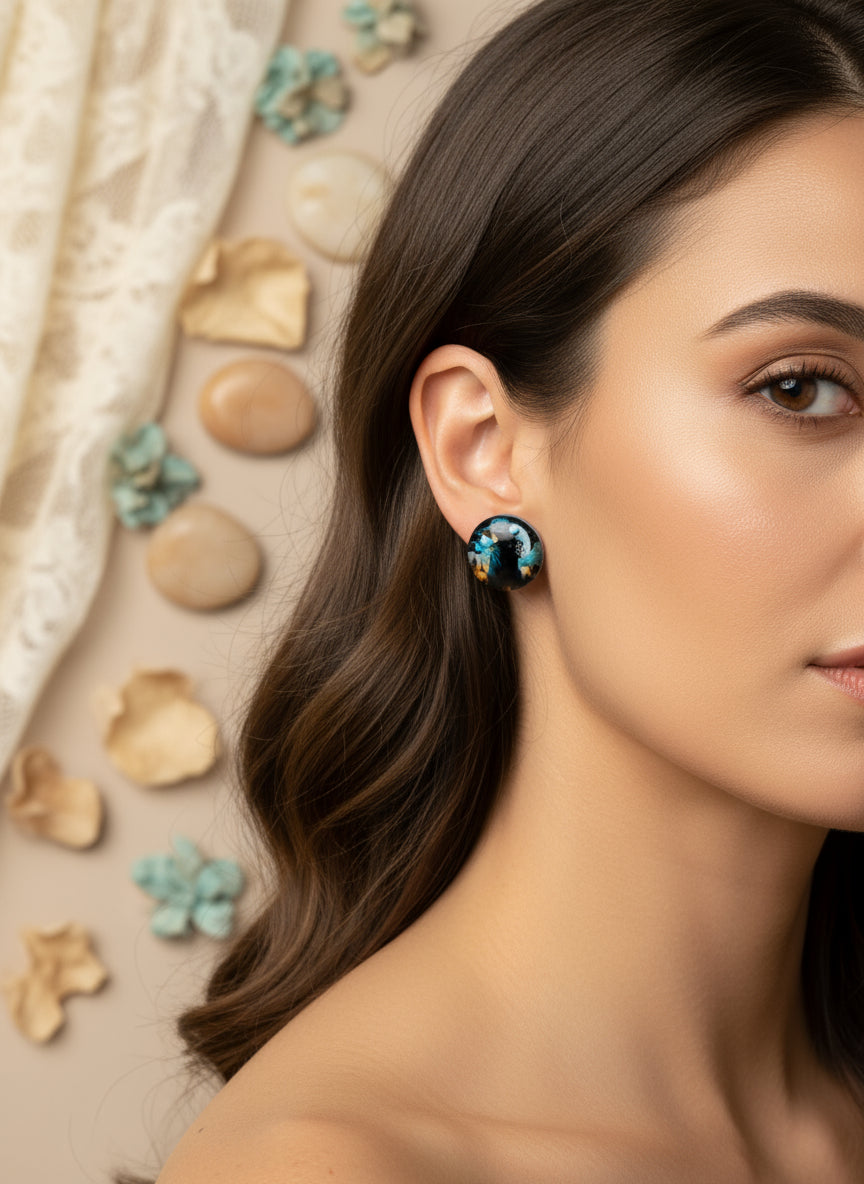 Cabochon Mystical Witchy Earring