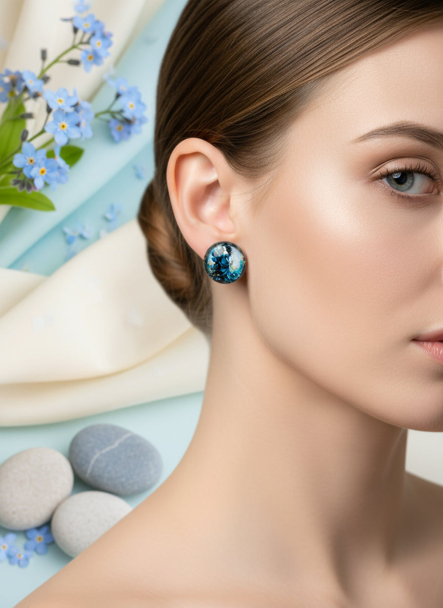 Cabochon Mystical Witchy Earring