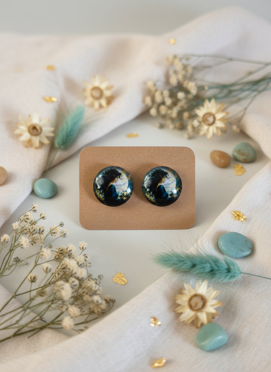 Cabochon Mystical Witchy Earring