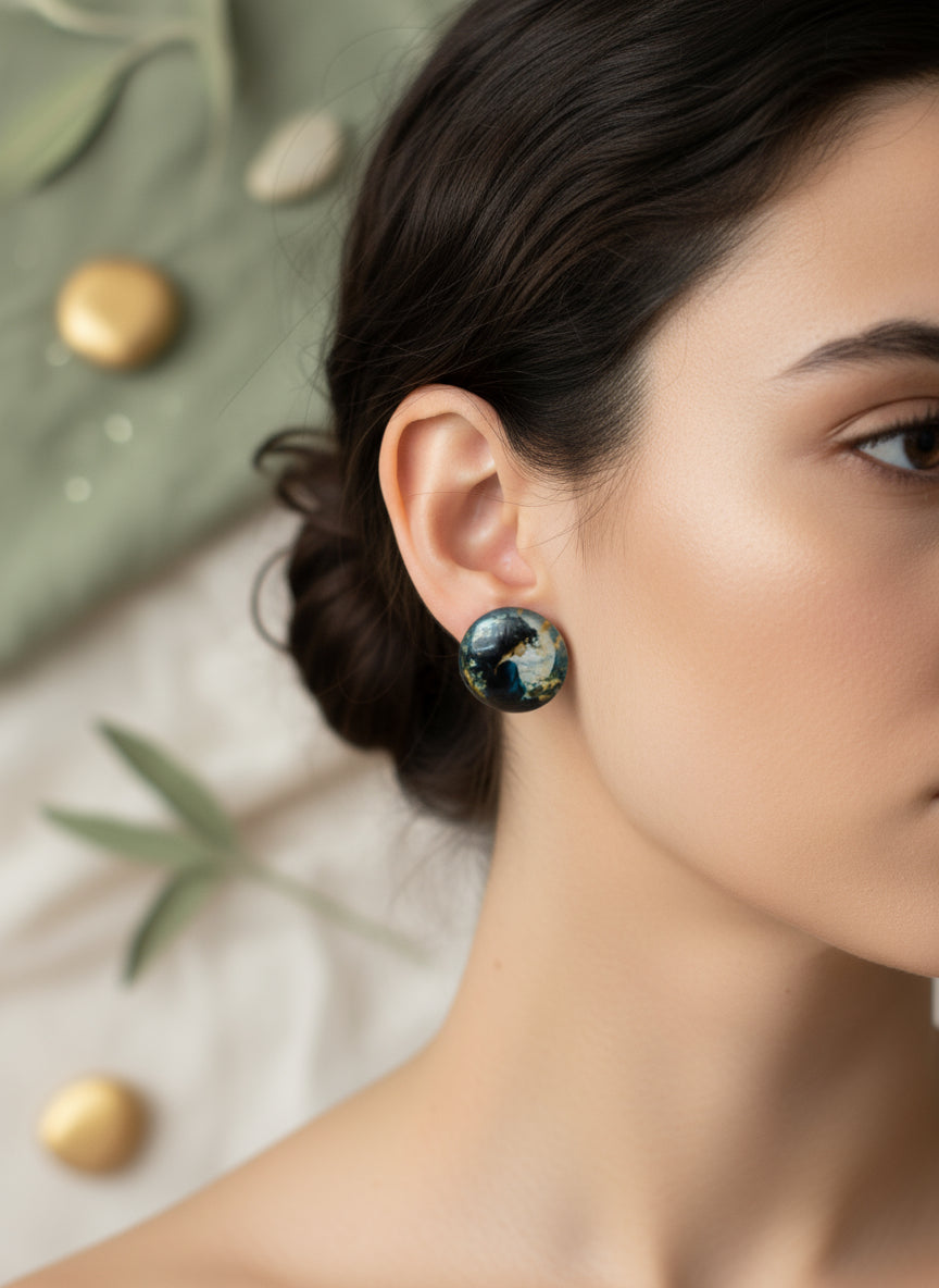 Cabochon Mystical Witchy Earring