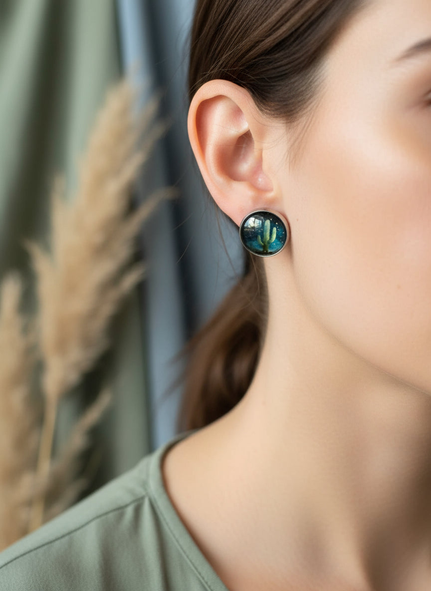 Kaboson fülbevaló kaktuszokkal