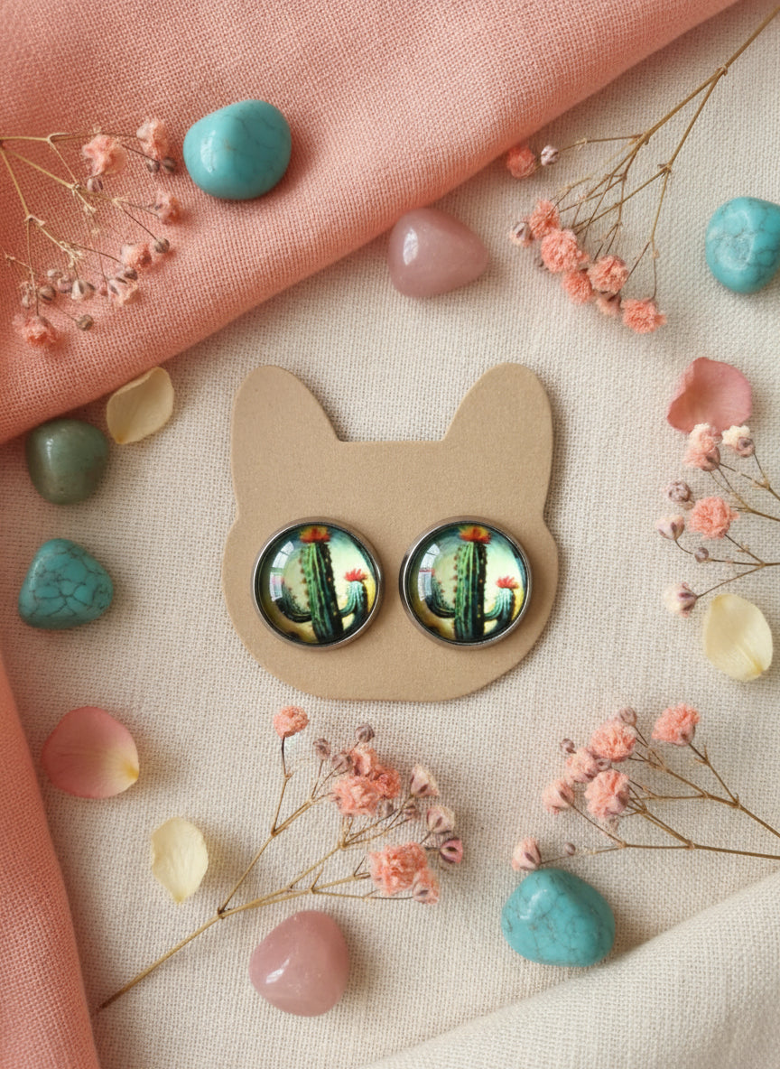 Kaboson fülbevaló kaktuszokkal