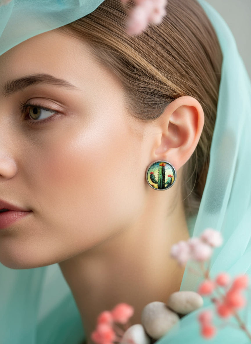 Kaboson fülbevaló kaktuszokkal