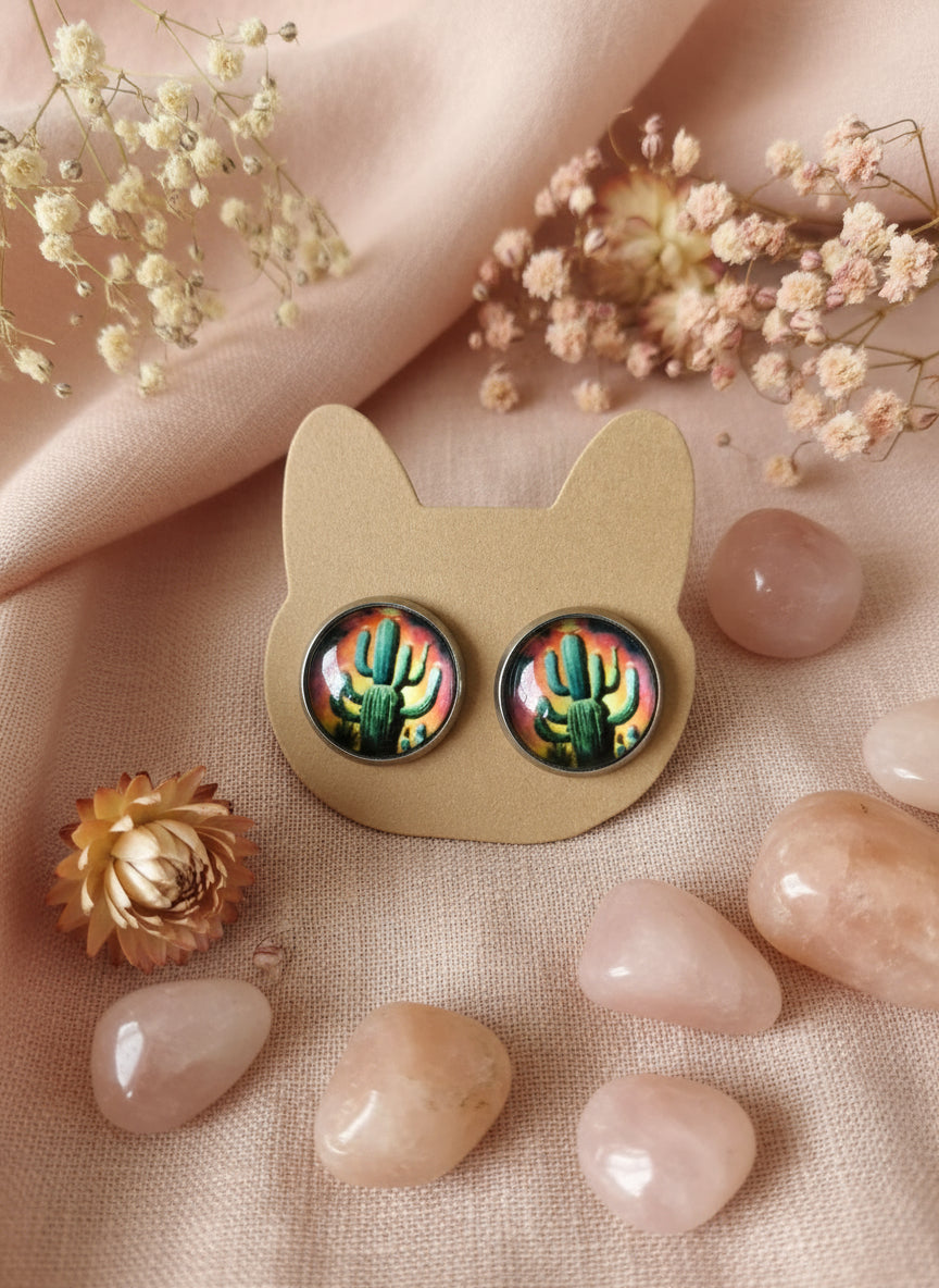 Kaboson fülbevaló kaktuszokkal