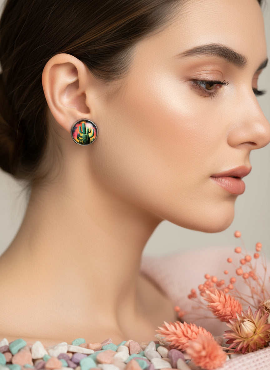 Kaboson fülbevaló kaktuszokkal