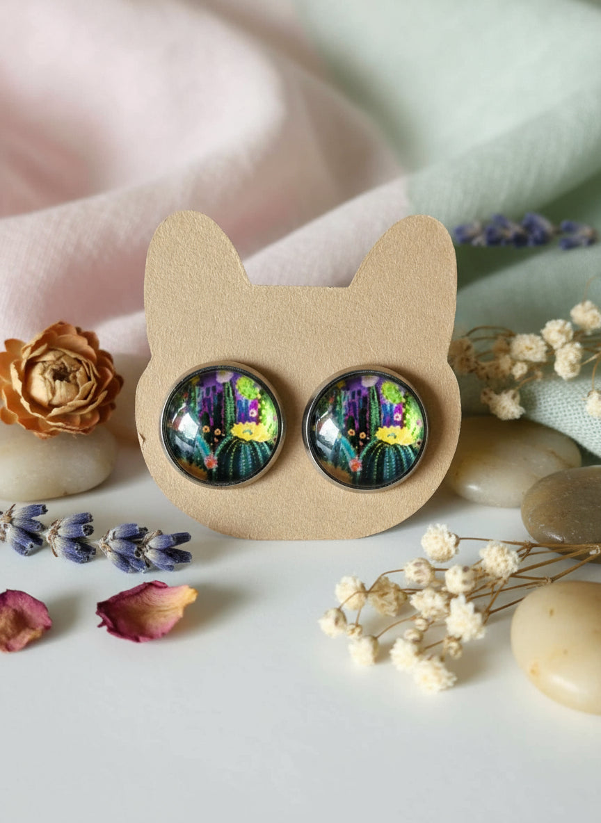 Kaboson fülbevaló kaktuszokkal