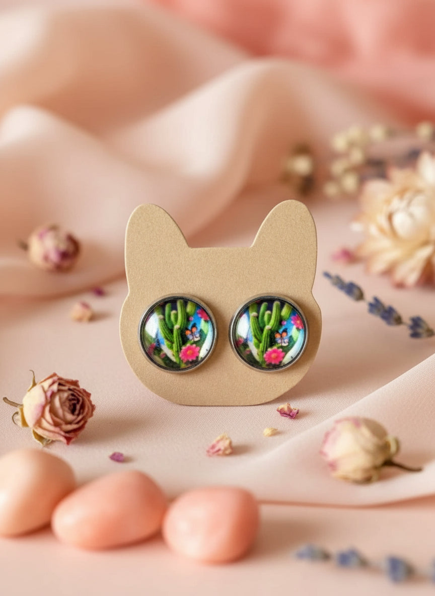 Kaboson fülbevaló kaktuszokkal