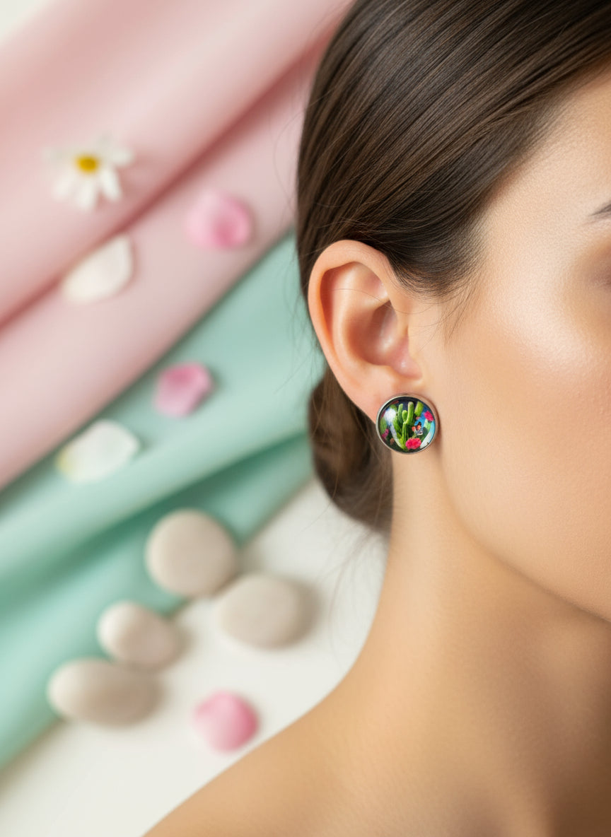 Kaboson fülbevaló kaktuszokkal