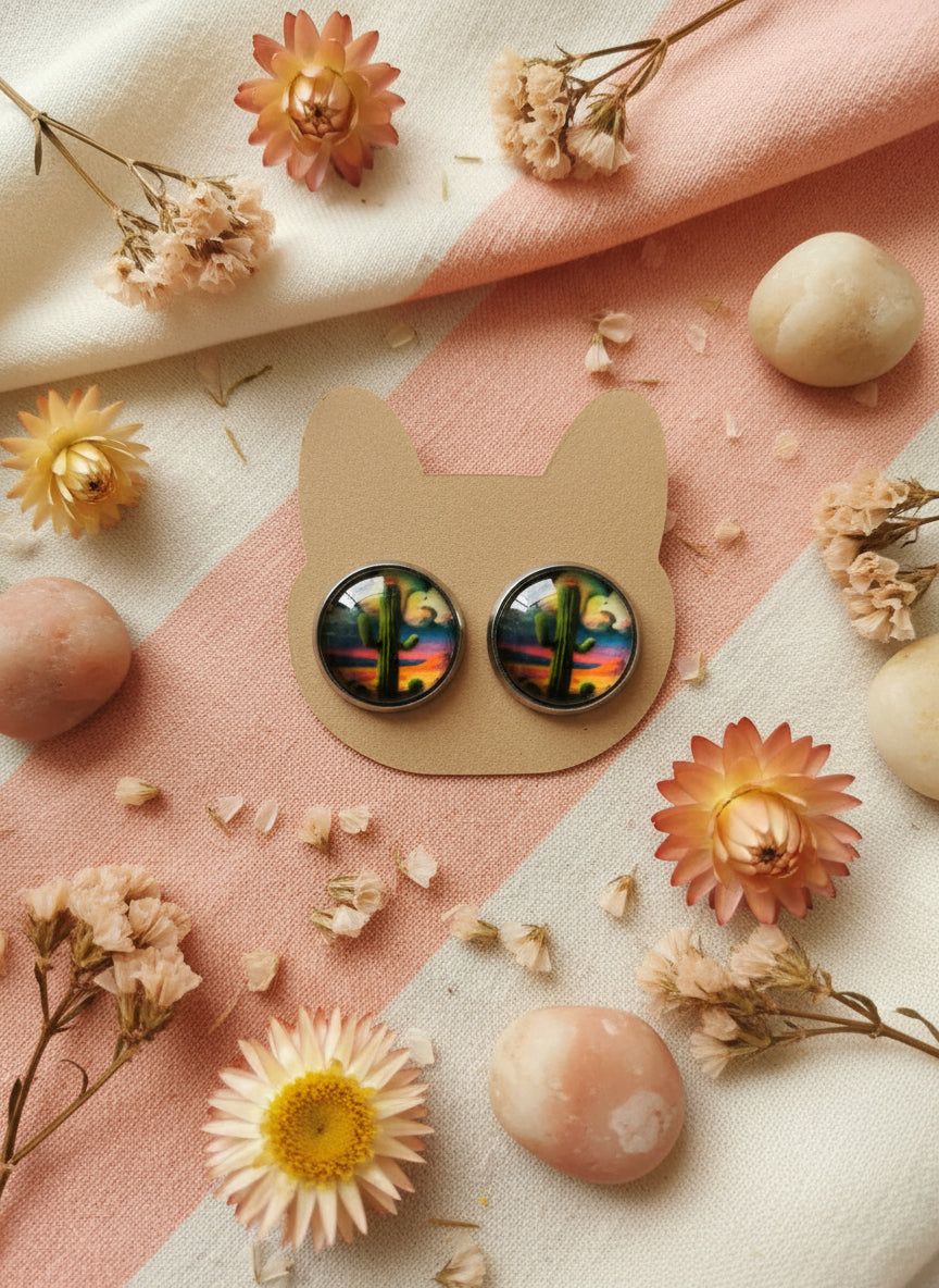 Kaboson fülbevaló kaktuszokkal