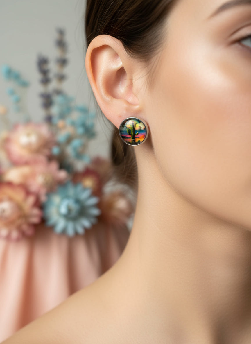 Kaboson fülbevaló kaktuszokkal