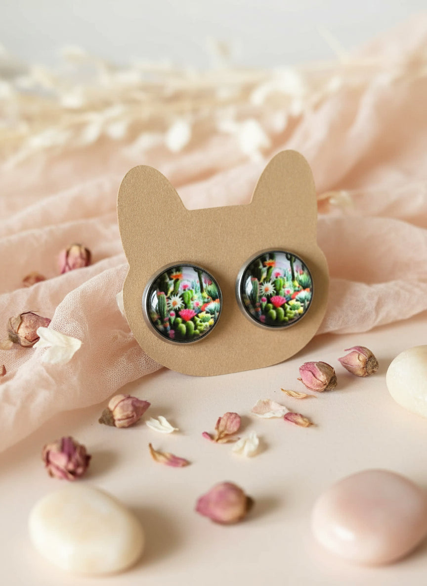 Kaboson fülbevaló kaktuszokkal