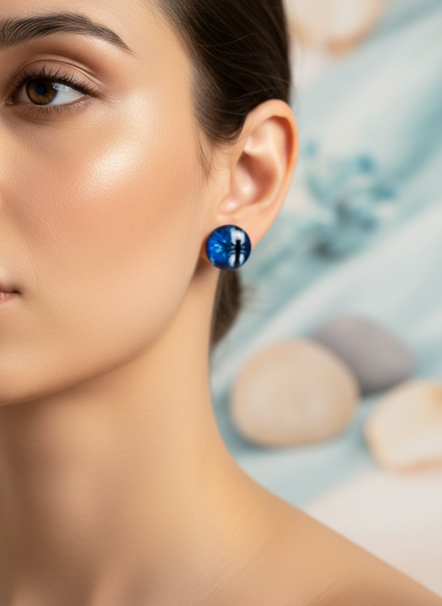 Cabochon Tree of Life Earring