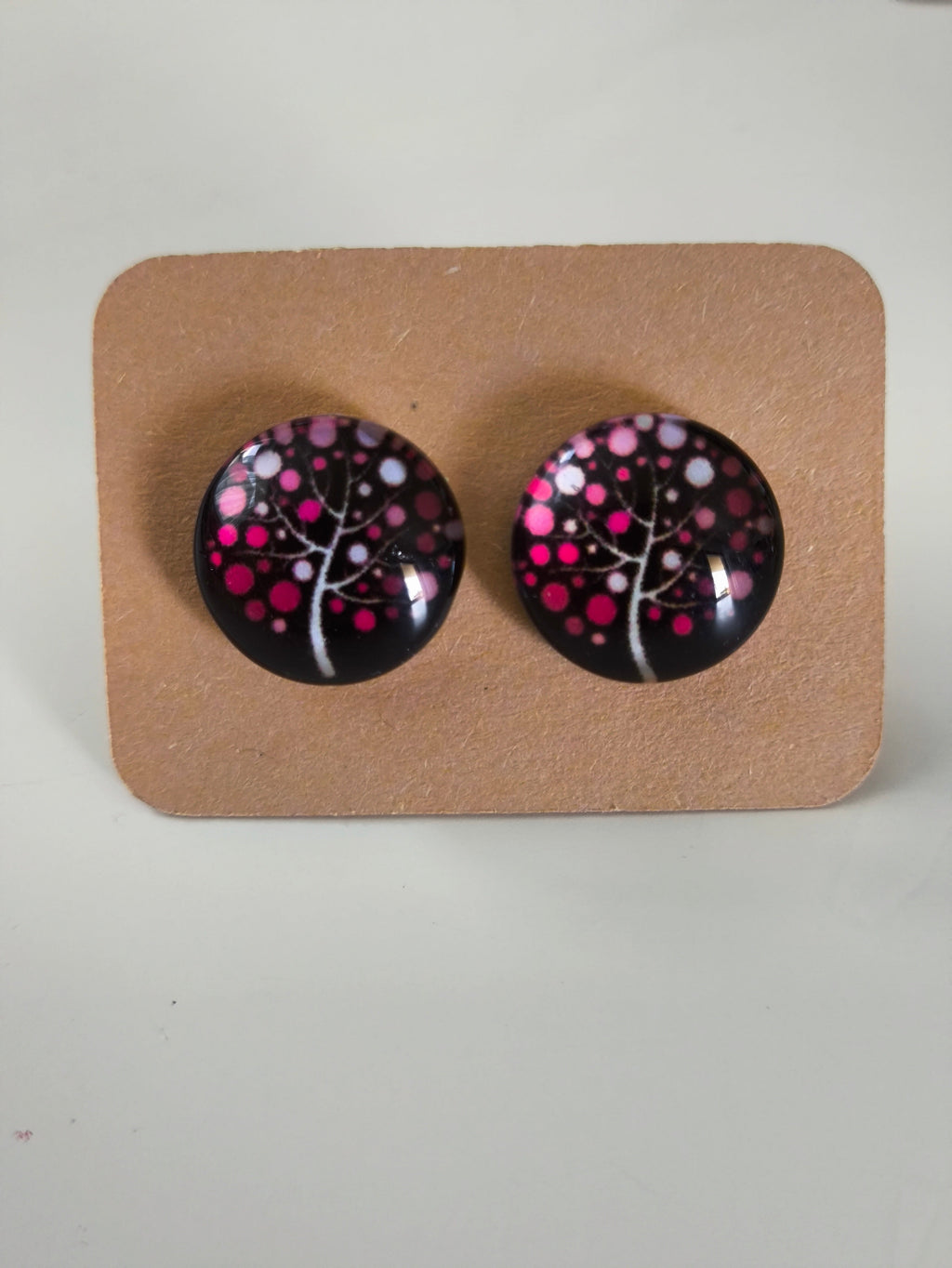 Cabochon Tree of Life Earring