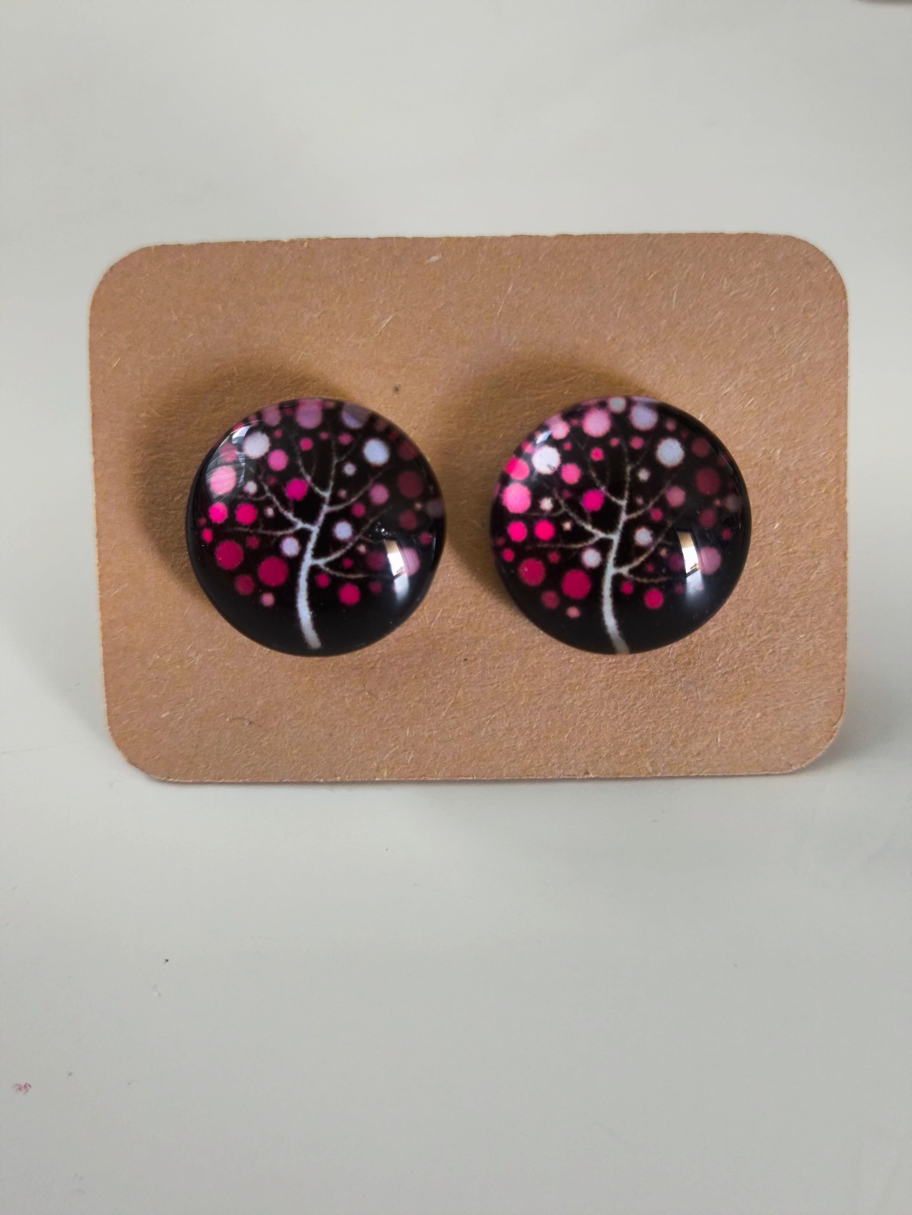 Cabochon Tree of Life Earring