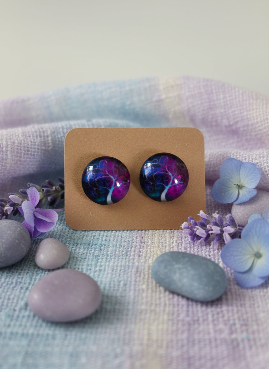 Cabochon Tree of Life Earring