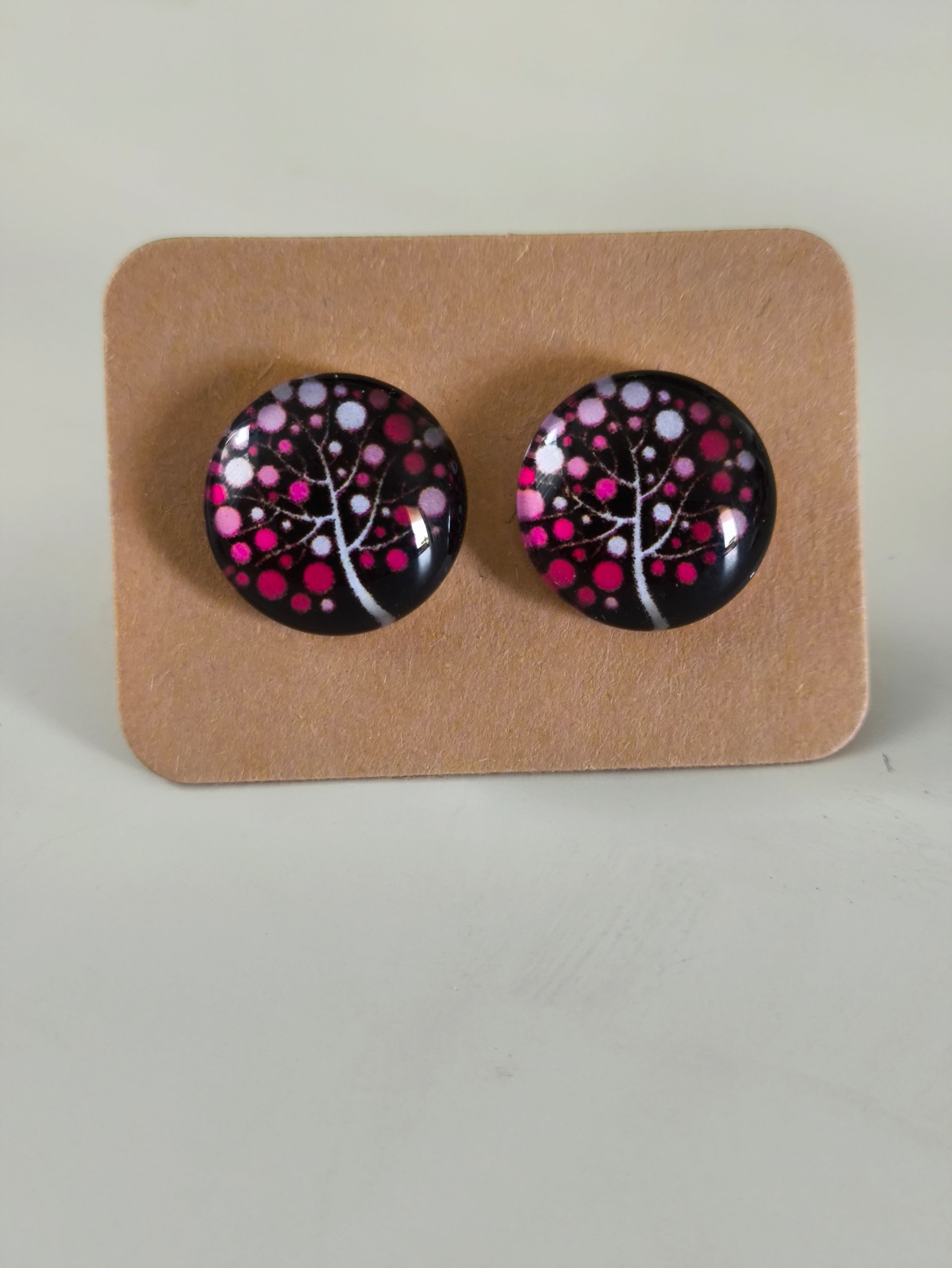 Cabochon Tree of Life Earring