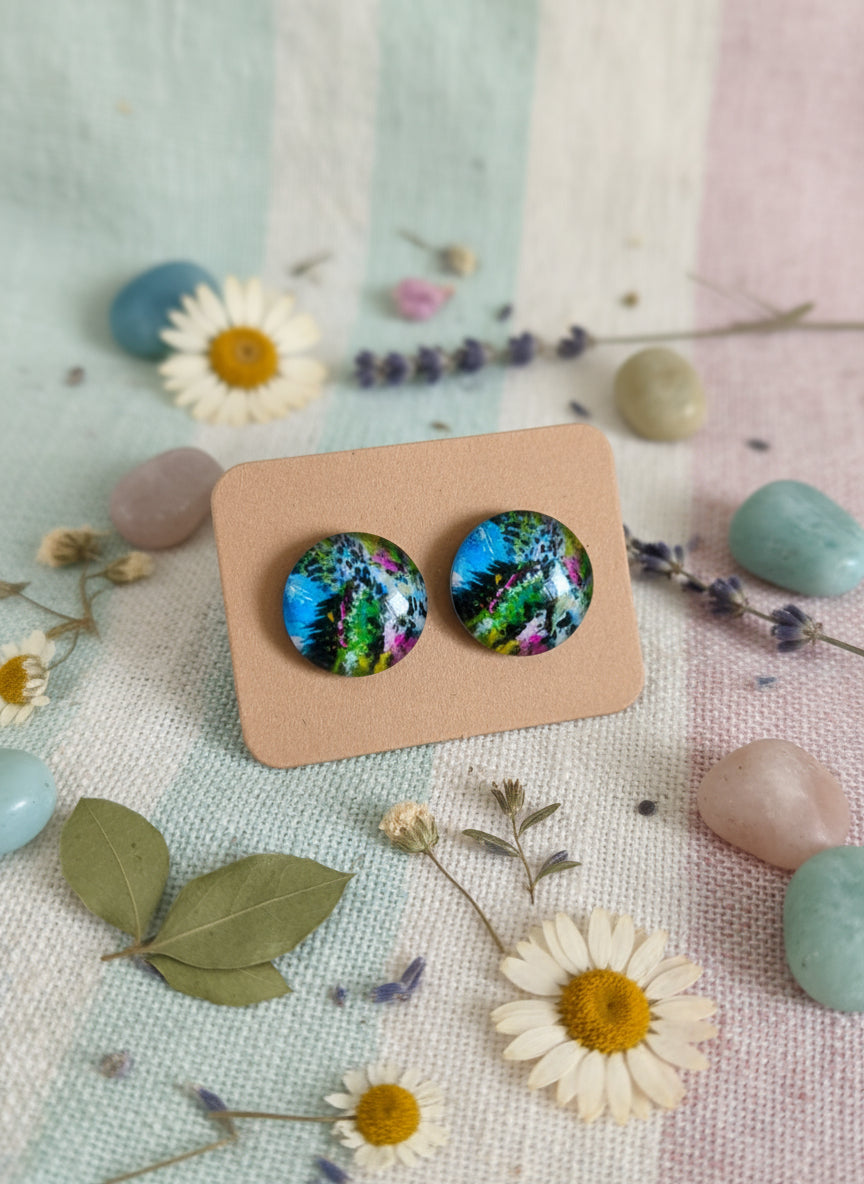 Cabochon Tree of Life Earring