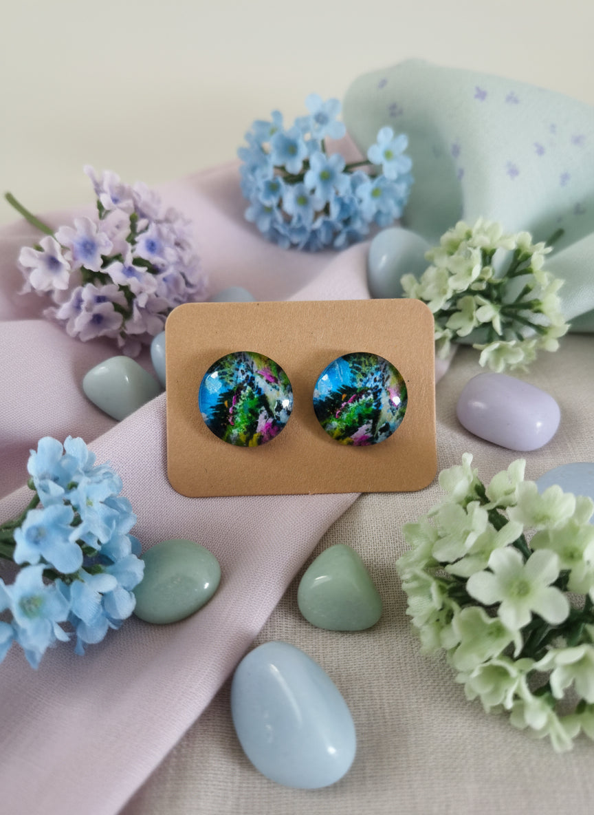 Cabochon Tree of Life Earring