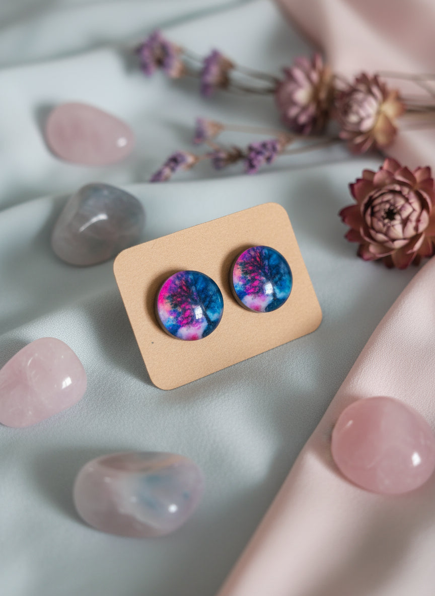 Cabochon Tree of Life Earring