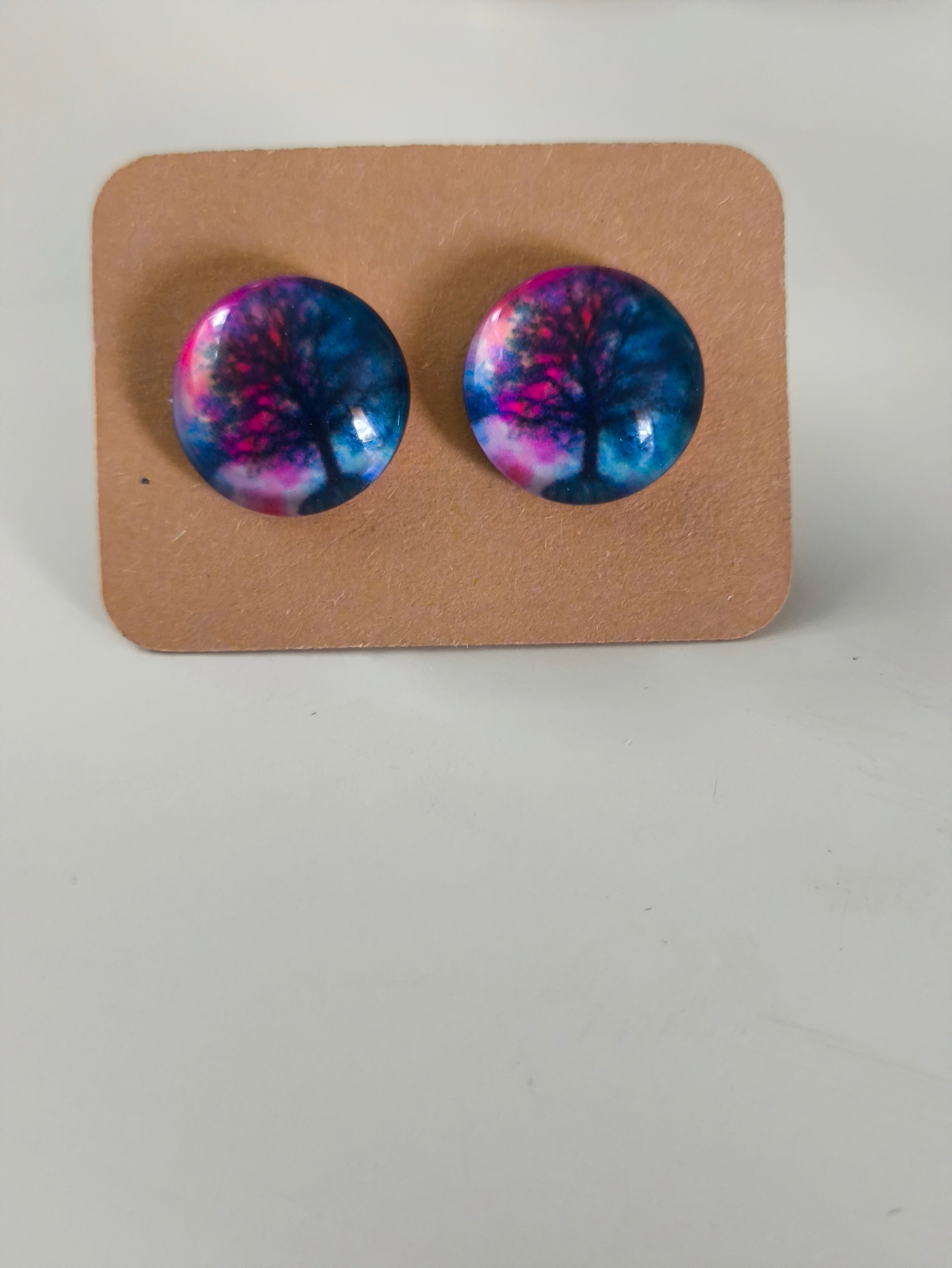 Cabochon Tree of Life Earring