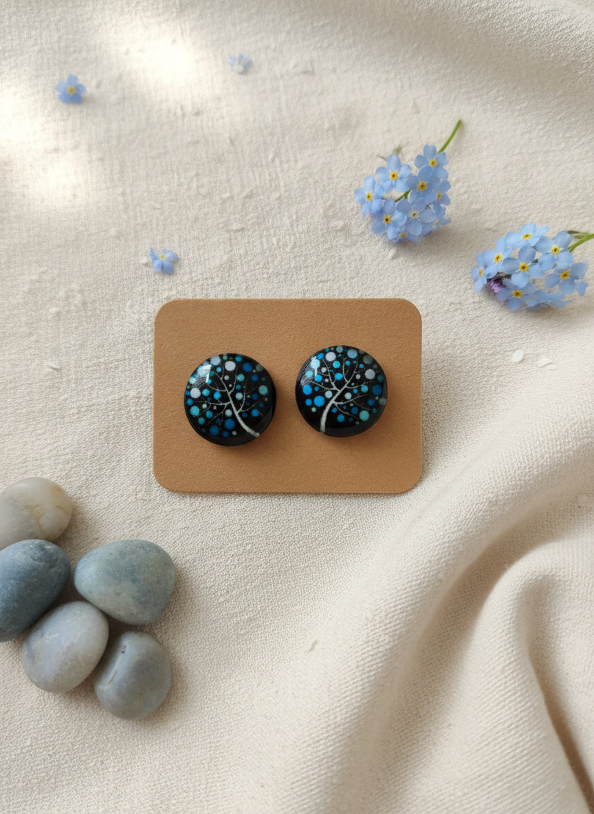 Cabochon Tree of Life Earring