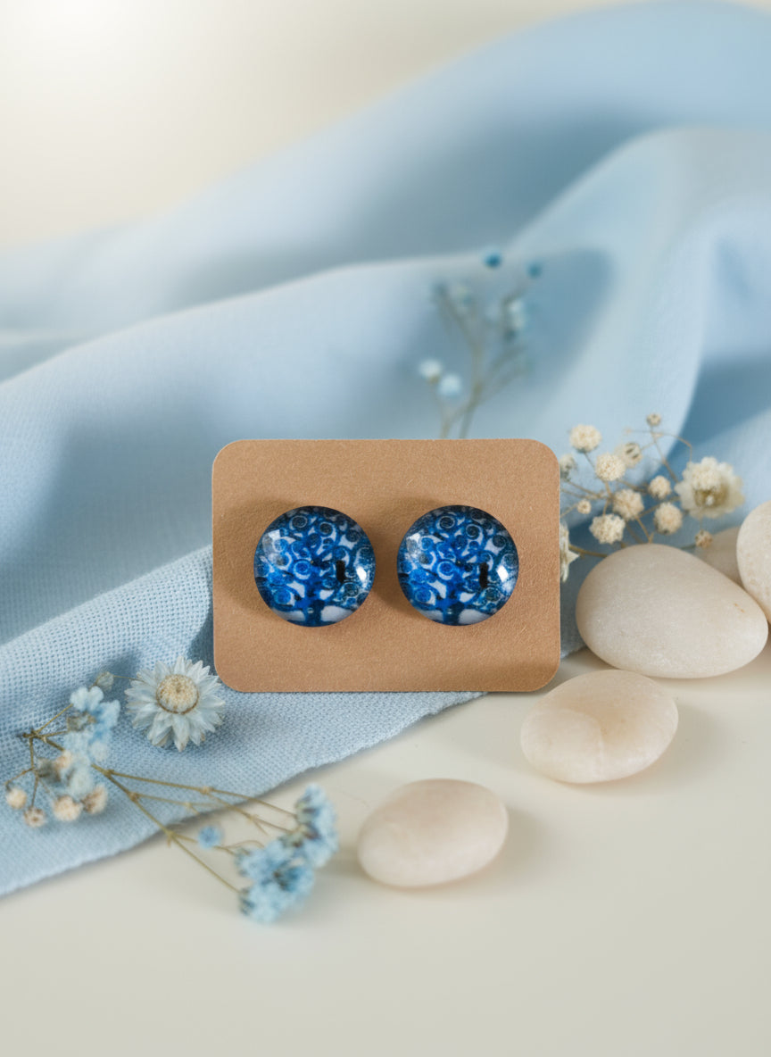 Cabochon Tree of Life Earring