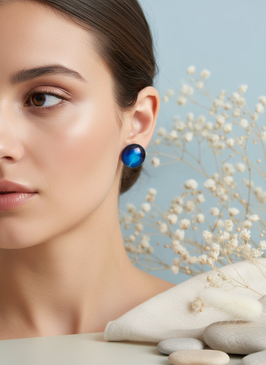 Cabochon Tree of Life Earring