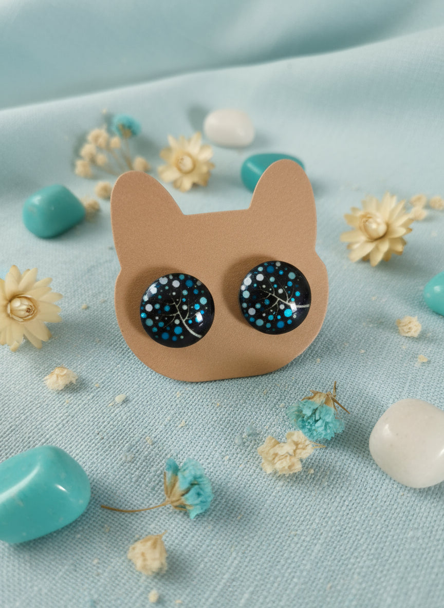 Cabochon Tree of Life Earring