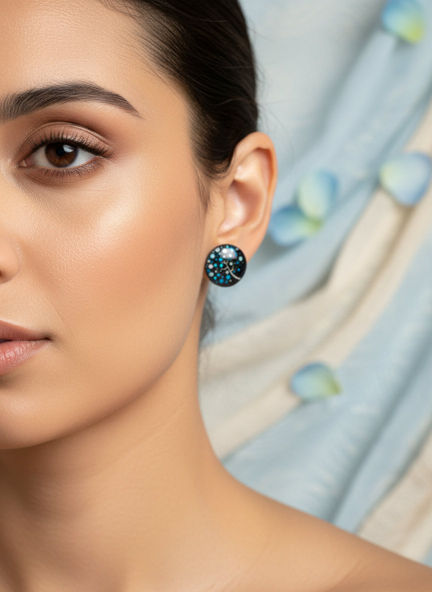 Cabochon Tree of Life Earring