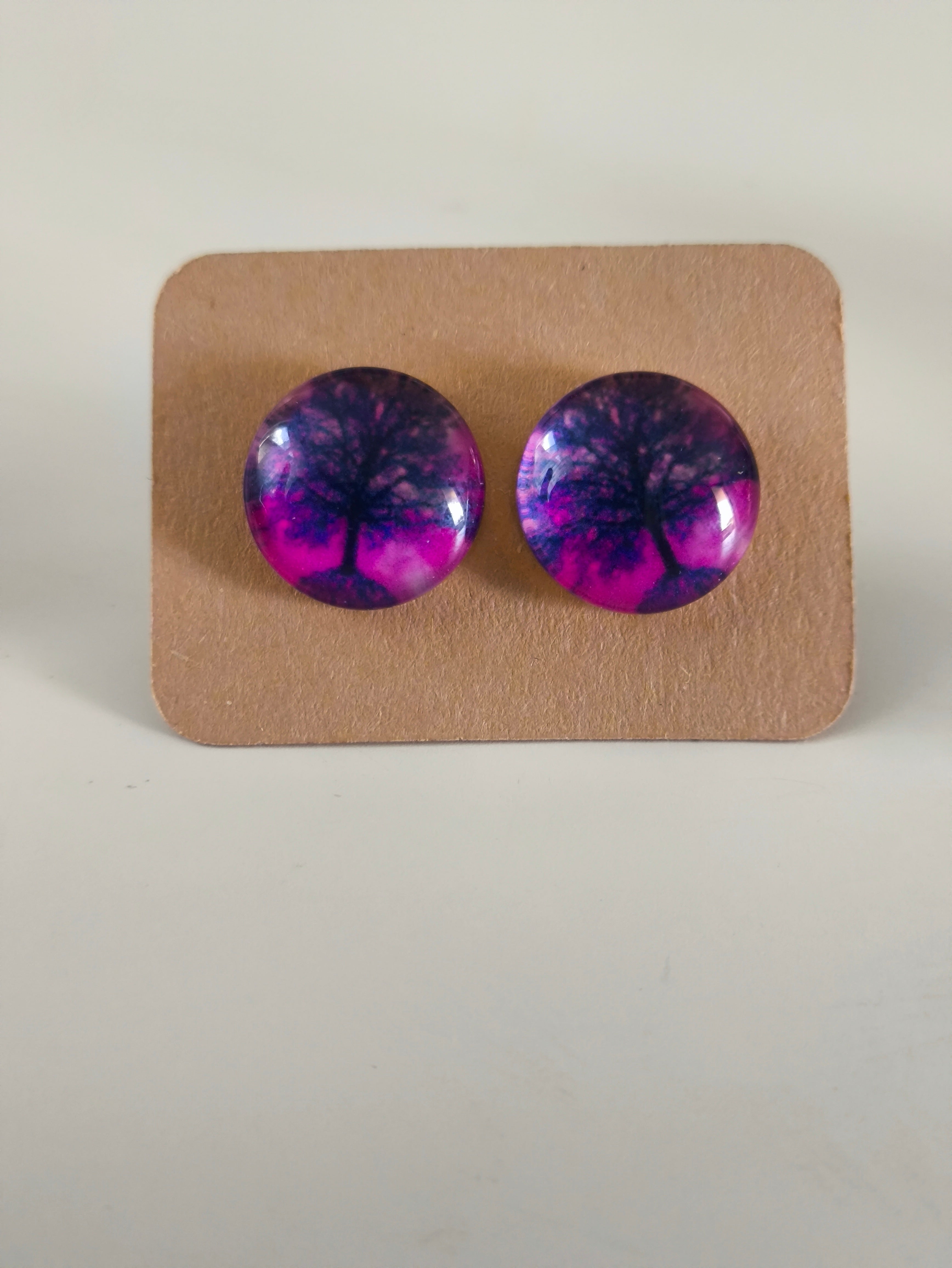 Cabochon Tree of Life Earring