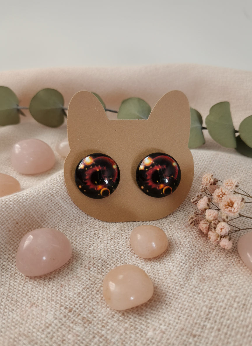 Cabochon Galactic Universe Earring