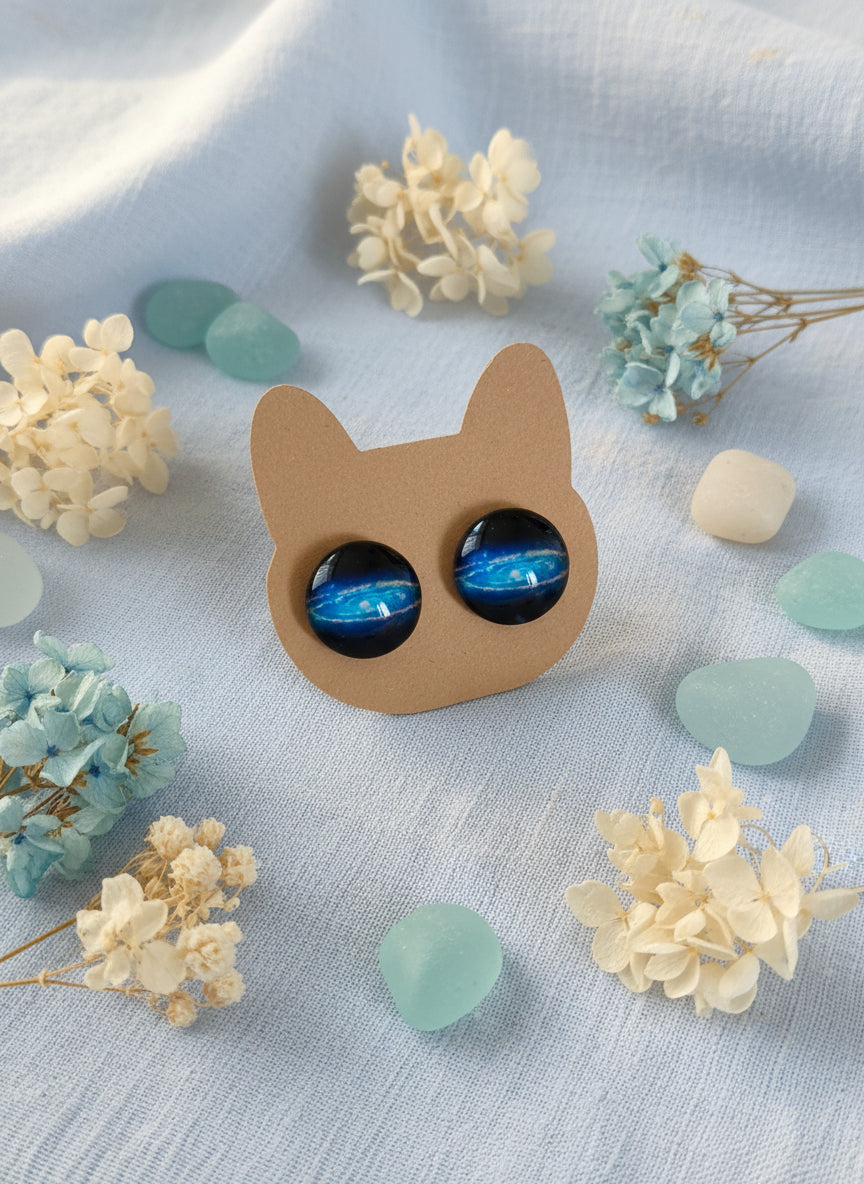 Cabochon Galactic Universe Earring